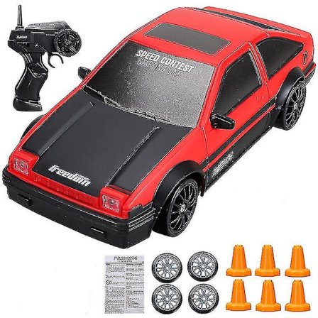 2.4g Drift Rc-auto 4wd Rc Drift -autolelu Kaukosäädin Gtr-malli Ae86 Ajoneuvoauto Rc-kilpa-autolelu lapsille Joululahjat