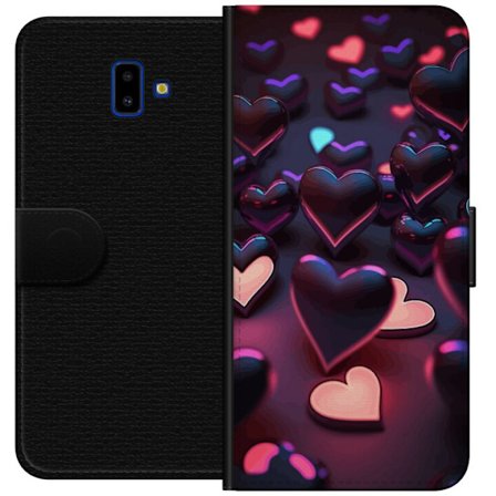Yhteensopiva Lompakkokotelo Samsung Samsung Galaxy J6+ KeskiyönSydämet