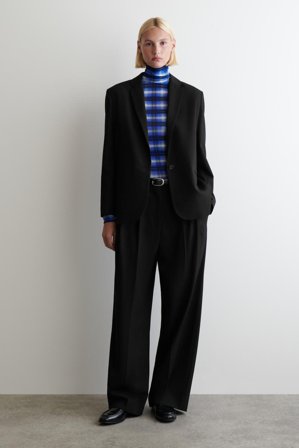 COS Bluzka Z Golfem Wykonana Z Wełny Merino in Niebieski