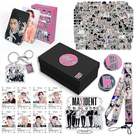 2024 Stray Kids Ny Maxident Box Set Kpop Merchandise Foto Halskæde Nøglering Til Skz Fans
