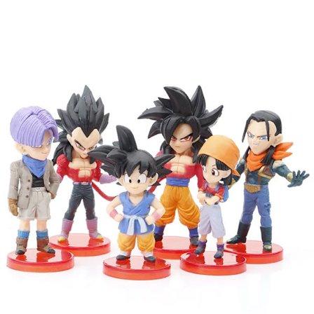 8 cm Dragon Ball GT Figur Sønn Goku Super Saiyan 4 Og Pan Model Dukker