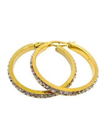 Holly Hoop Med Clear Gold Pipol's Bazaar Gold