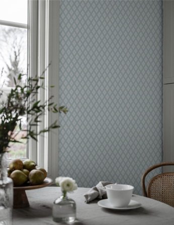 Duro Tapet, Selma 537-04 Flora, L, Ljusblå, Färg & tapeter