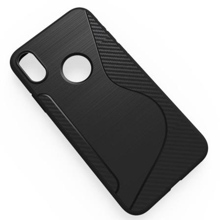 iPhone XS Max Ultra-ohut iskuja vaimentava S-Line-kotelo Black