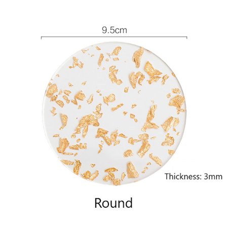 Akryl Guld Folie Coaster Varmeisolering Bordmåtte Cup Pads Te