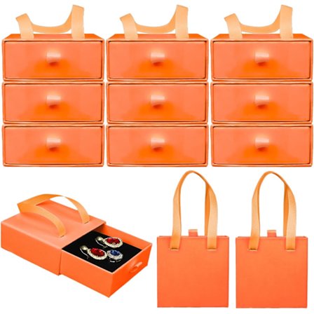Smykke Gaveæsker, 12-pak Skuffe Opbevaringsæske med Låg, Lille Emballage til Halskæder, Armbånd, Ringe og Øreringe