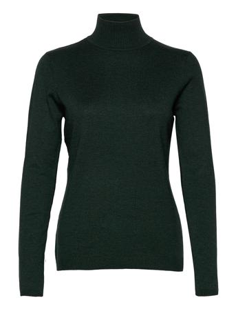 Lana Roll Neck Knit Kilpikonnakaulus Poolopaita Vihreä Minus