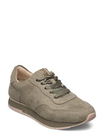 Woms Lace-Up Matalavartiset Sneakerit Tennarit Vihreä Tamaris
