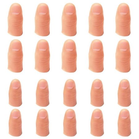 20 stk. 2 størrelser falsk tommel mykt tommelsett fingerleketøy magiske rekvisitter