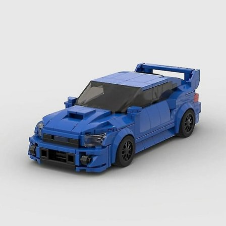 Moc Brick Speed Champions Subaru Wrx Sti Rally Racing Sportbil Fordons Racer Byggklossar Utbildning Leksaker för Pojkar Present