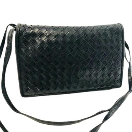 Bottega Veneta Vintage Pre-ownedLæderskuldertasker Sort, unisex Vintage Tasker, Størrelse: ONE Size