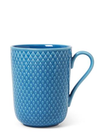 Rhombe Color Mug With Handle 33 Cl Home Tableware Cups & Mugs Coffee Cups Sininen Lyngby Porcelæn