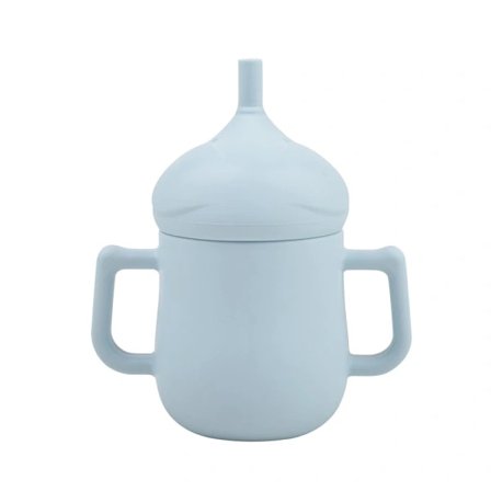 Silikone drikkekop med blød tud, spildsikkert låg, skridsikker