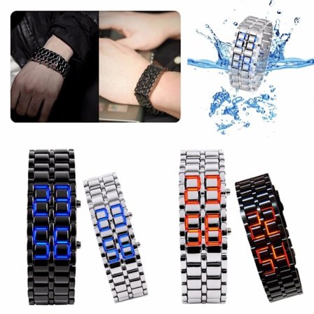 Version LED Lava Armbåndsur Par Version Chain Watch