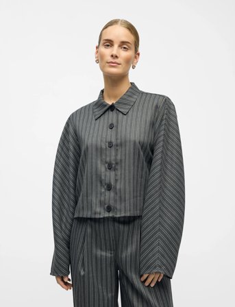 Object Objenna L/S Lo Barrel Shirt 142 - Grey - 40