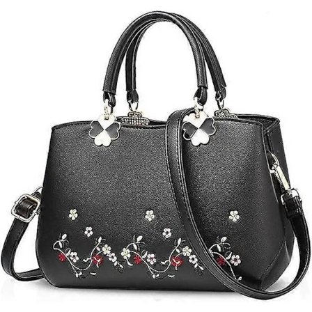 Dame Blommor Topphåndtaks Håndvesker Skulderveske Crossbody Veske Tote Dame Satchel PU Lær