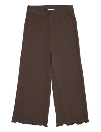 Copenhagen Colors Modal Rib Wide Pants - Brown - 152