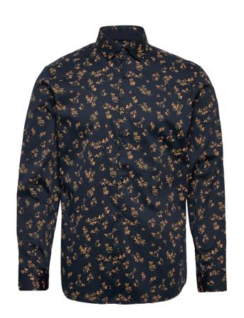 Slhslimflex-Park Shirt Ls B Skjorte Uformell Multi/mønstret Selected Homme*Betinget Tilbud