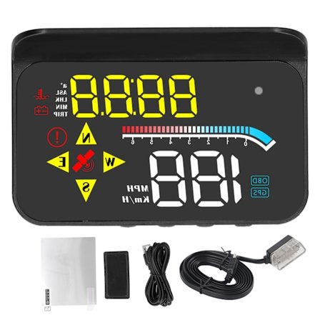 Auto OBD2 GPS System HUD Head-Up Display Digital Bilhastighedsprojektor Universal