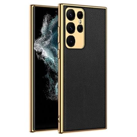 Gkk Electroplated Samsung Galaxy S22 Ultra 5g Hybridskal - Svart Svart