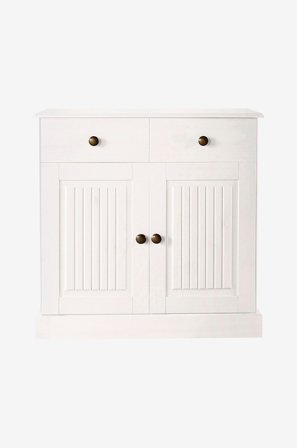 Loft24 - Sivupöytä 2 ovea 1 laatikko Mille - Valkoinen - Lipastot - - Homeroom