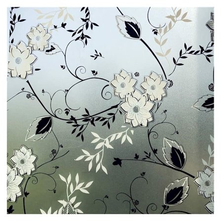 Anti-Peek-ikkunakalvo, kukkakuvioinen sähköstaattinen ikkunakalvo, 44,5x200 cm