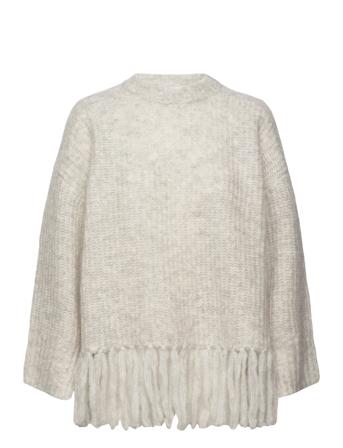 Caroa Knit O-Neck Pullover Grå Second Female*Betinget Tilbud