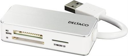 Deltaco USB 3.1 Card Reader - 3-slot