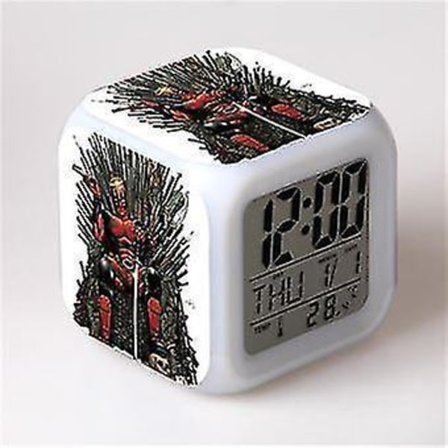Alarm Clock Children | Led |colour Multifunction | Deadpool 45