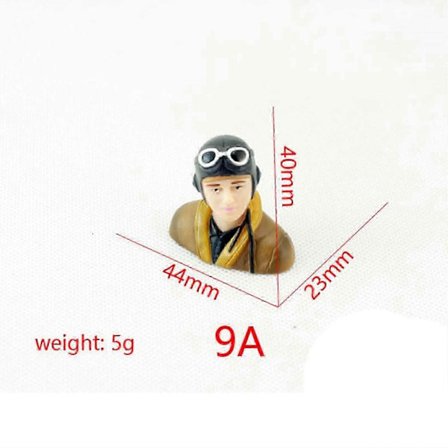 1/5 1/6 1/9 mittakaavan pienoismallilentäjät lelu kuulokkeilla ja laseilla RC-lentokoneen osaan