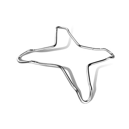 Sett med 2 rustfrie stål gassredusere for gassplate, underlag, wok, gasskomfyr, gasskomfyr, underlag, kaffe