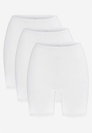 Cellbes of Sweden - Bomullstrosa med längre ben 3-pack - vit - för damer - 50/52