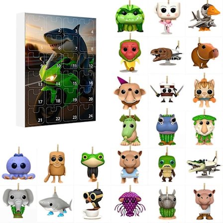 Joulukalenteri Tralalero Tralala Hahmot Lelut 24 Päivää Italialainen Brainrot Hahmo Joulunodotuskalenteri 2D Sarja Koristeellinen Lahja_Yllätyslahja