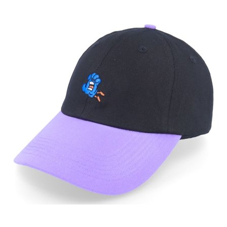 Santa Cruz - Preto unconstructed Boné - Toon Hand Cap Black/Soft Purple Dad Cap @ Hatstore