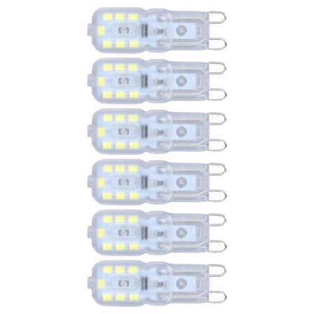 G9 Glödlampa Dimbar Ögonskydd Energibesparande 14 LED 3W Lampa för Ljuskrona Bordslampa 6st Varmt Ljus 220V