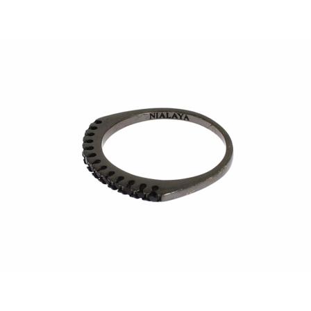 Nialaya, Rings Czarny, Kobieta, Rozmiar: 47 MM