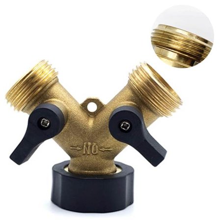 2-suuntainen Y-jakaja tulovesiletkuille 3/4 tuumaa 2 laitteen liittämiseen Puutarhavesijakaja Jakajaliitäntä