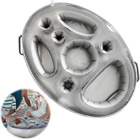 Flytende bassengbar, 8 hull basseng flytende bar, oppblåsbare drikkeholdere, oppblåsbar flytende barbrett, spa flytende bar, bærbar