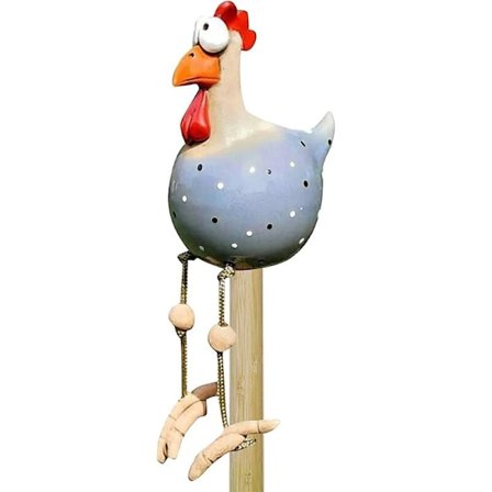 Havedekoration Hønse, Udendørs Havefigur, Udendørs Dekorative Høns, Sjove Resin Kylling Håndlavet Hønsefigur til Have