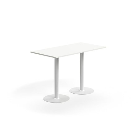 Bar table ALVA, 1400x700x900 mm, high pressure laminate, white