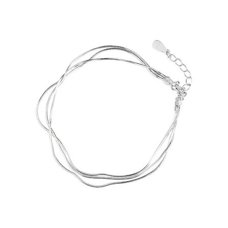 Trendig enkel skiktad dam silver 925 smycken het trendigt 925 sterling silver damarmband