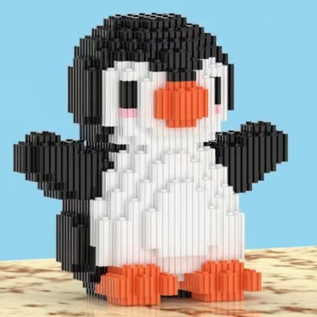 Yndig Pingvin Byggeklodser Legetøj | Kreativt Pædagogisk PP Små Partikler Samle Legetøj | Kontor, Hjem Skrivebord, Skabsdekoration | Christ[YJD]