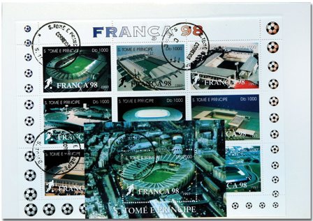 Fodbold St. Tome 1998 1 småark og 1 miniark