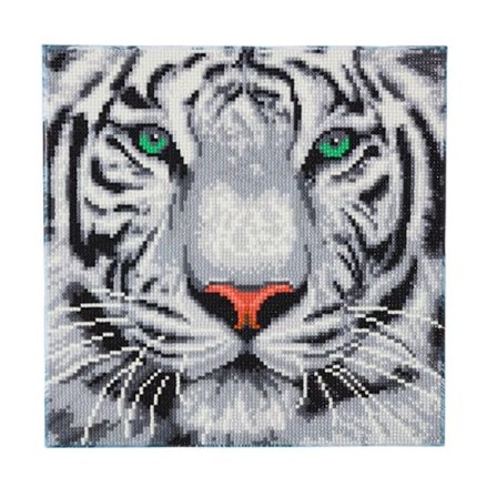 CRYSTAL ART Kit diamant broderi 30x30cm Sne-tiger