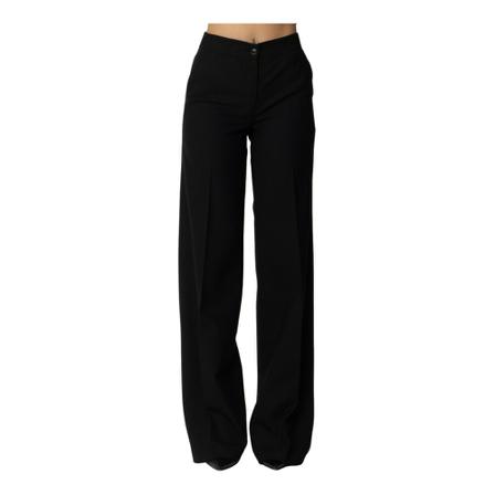 Twinset, Wide Trousers Zwart, Dames, Maat:L