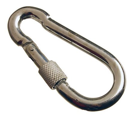 PN-BESLAG KARABINKROK MED LÅS ELEKTRO GALVANISERT 8X80MM