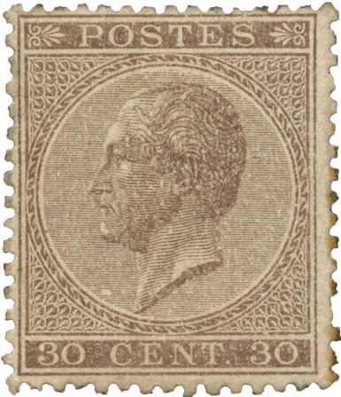 Belgien 1865 - OPB 19 - Ubrugt