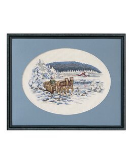 Broderikit Billede Heste og slæde - Oehlenschläger