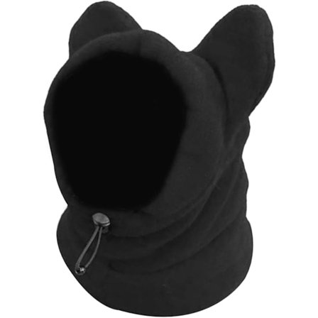 Koiran talvihatut Koiran päähineet Tuulenpitävä koiran korvien suojus Kaulanlämmitin Huivi koirille Kissa Pieni eläinten koulutus, Musta M