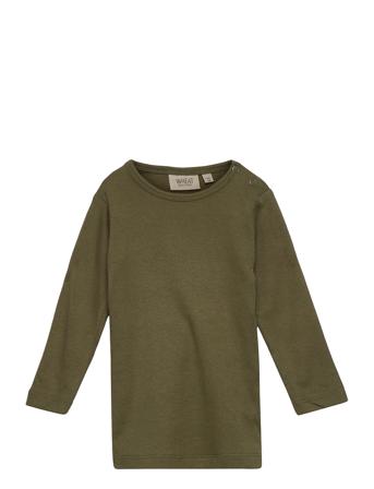 Rib T-Shirt Ls Green Wheat